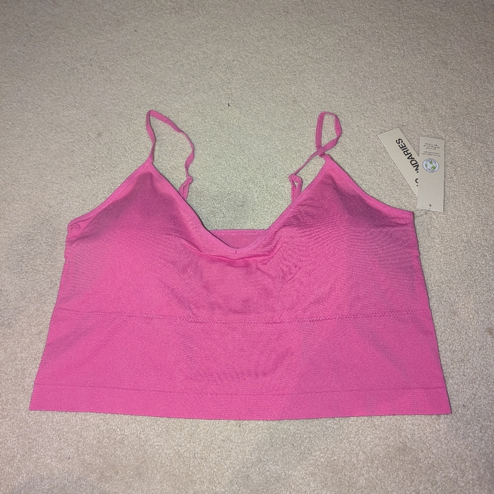 Nwt No Boundaries Seamless Bra Tank Pink Sz M